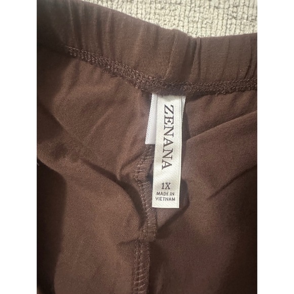 Zenana Lounge Set Women 1X Brown New Oversized Tee & Biker Shorts CTCP-3355X5 - Picture 4 of 7